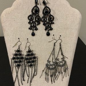 Silver and Gunmetal Earring Assortment